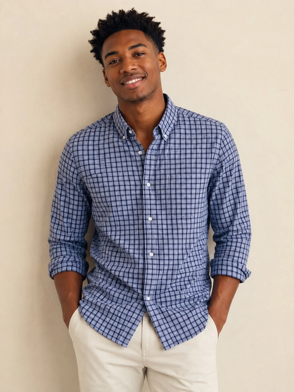 J.Crew Button-Down Plaid Shirt – Men’s Large